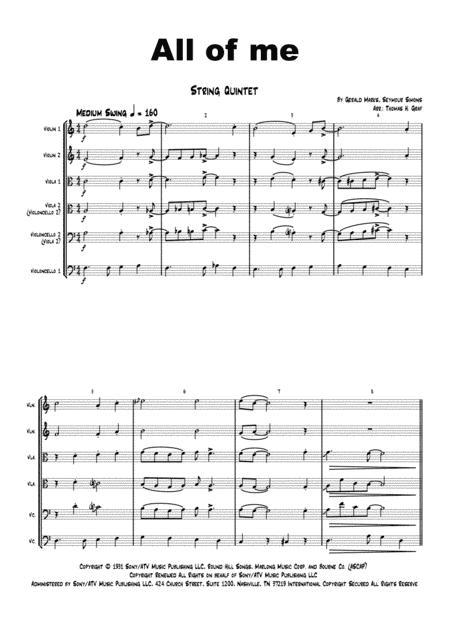 All Of Me (arr. Thomas Graf)
