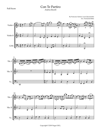 Con Te Partiro (time To Say Goodbye) (arr. Fernando Britto)