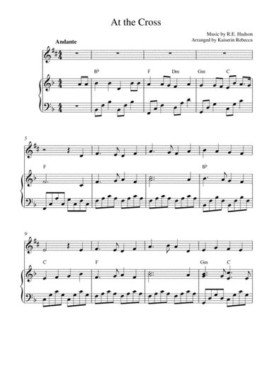 At the Cross (alto saxophone solo and piano accompaniment with chords) (arr. Kaiserin Rebecca)