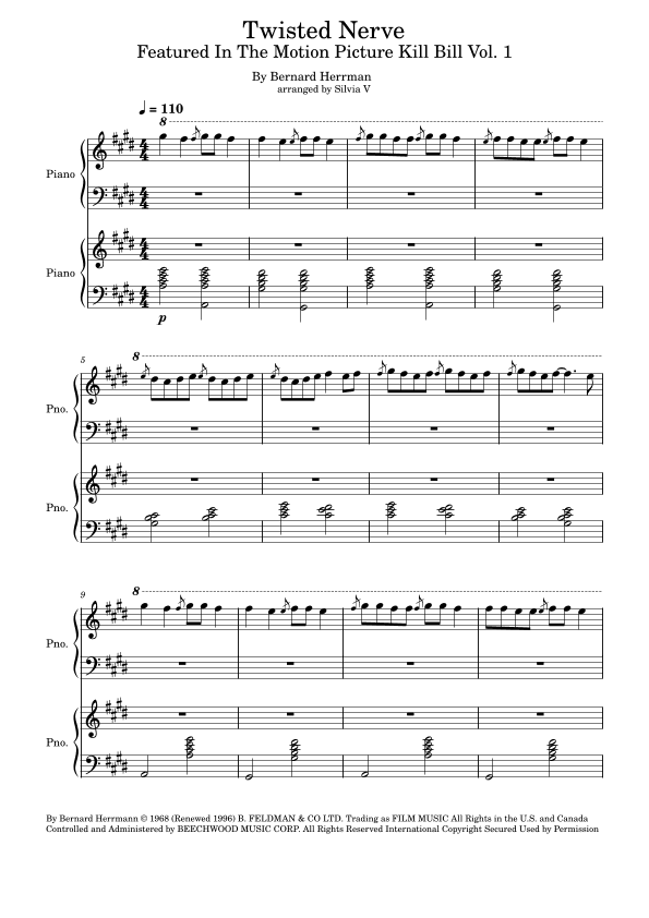 Twisted Nerve (arr. Silvia V)