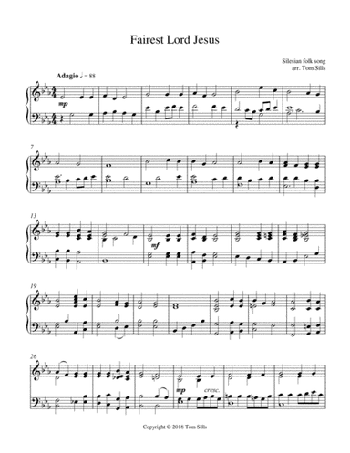 Fairest Lord Jesus (arr. Tom Sills)