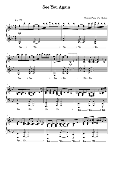 See You Again (arr. Charlie Puth)