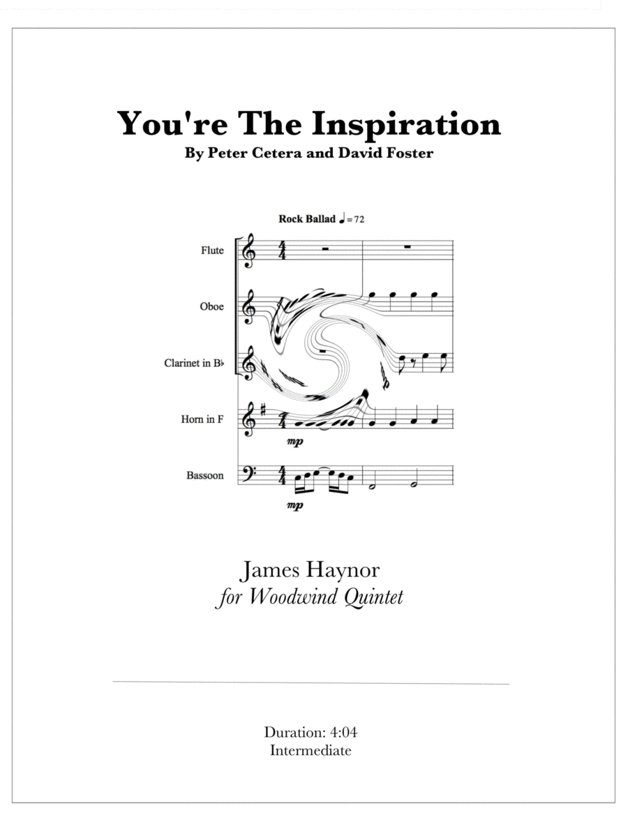 You're The Inspiration (arr. James Haynor)