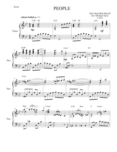 People (arr. MICHAEL TARRO)