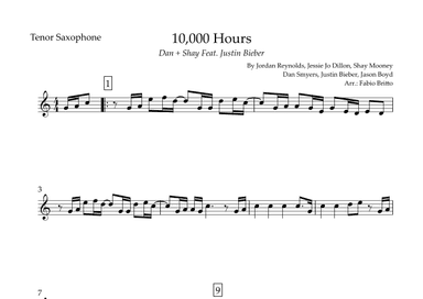 10,000 Hours (arr. Fabio Britto)