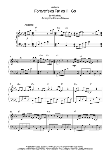 Forever's As Far As I'll Go (arr. Kaiserin Rebecca)