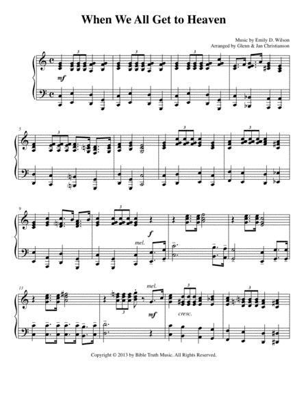 When We All Get To Heaven (arr. Glenn & Jan Christianson)
