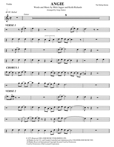 Angie (arr. Jorge Juárez)