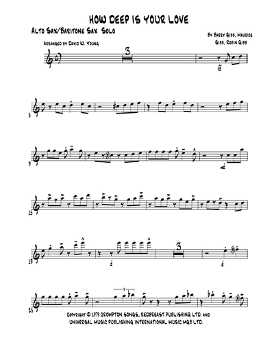 How Deep Is Your Love (arr. David W. Young)