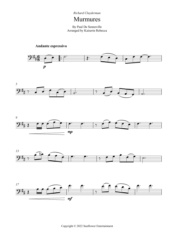 Murmures (arr. Kaiserin Rebecca)