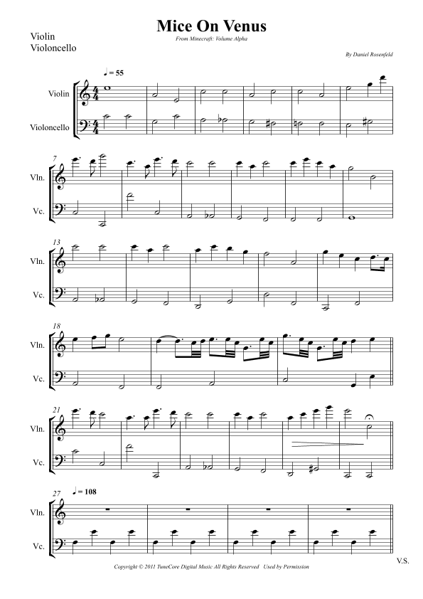 Mice On Venus (arr. Wesley S. SIlva)