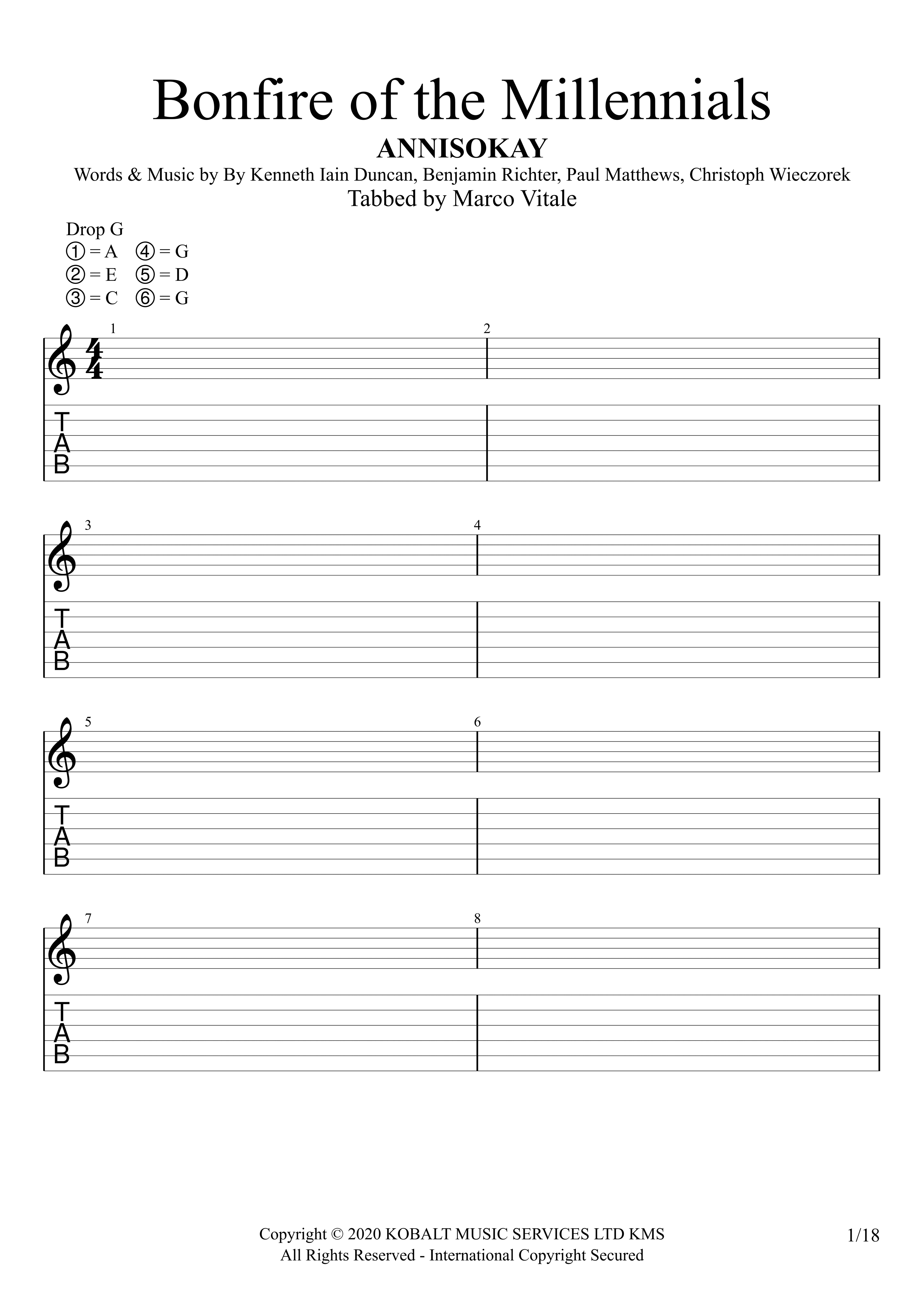 Bonfire Of The Millennials (arr. Marco Vitale)