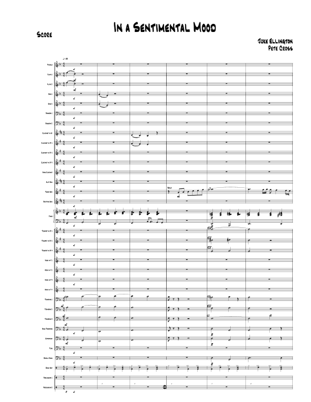 In A Sentimental Mood (arr. Pete Cross)