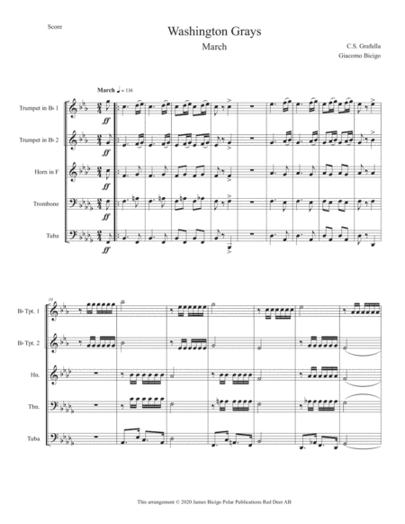 Washington Grays (arr. Giacomo Bicigo)
