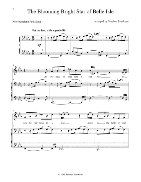 Blooming Bright Star of Belle Isle (arr. Stephen Boudreau)