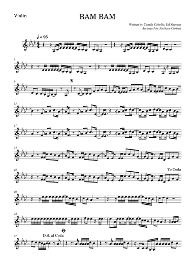 Bam Bam (arr. Zachary Corbett)