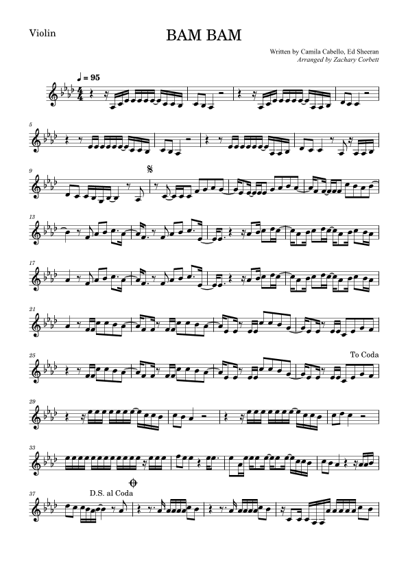 Bam Bam (arr. Zachary Corbett)