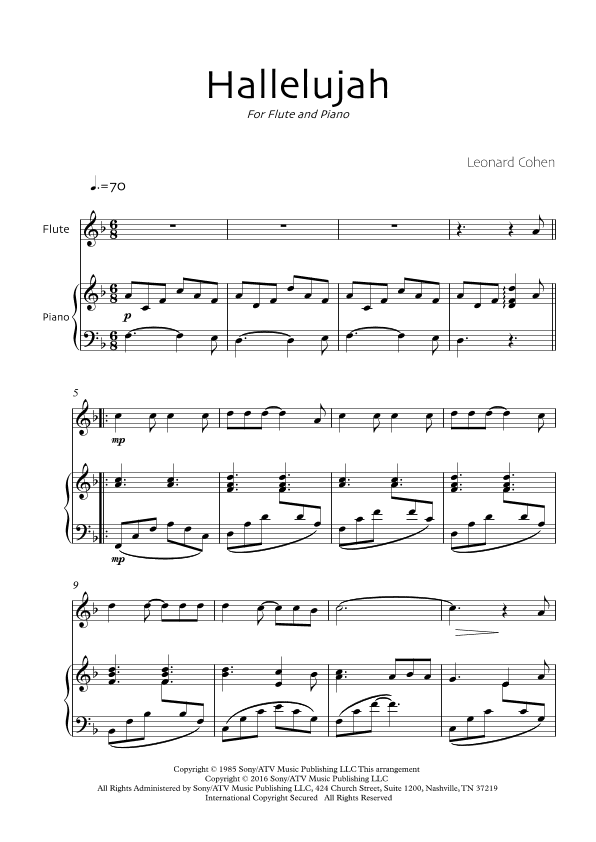Hallelujah (arr. Robin Wood Editions)