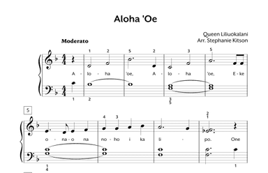 Aloha 'Oe (arr. Stephanie Kitson, Hoffman Academy)