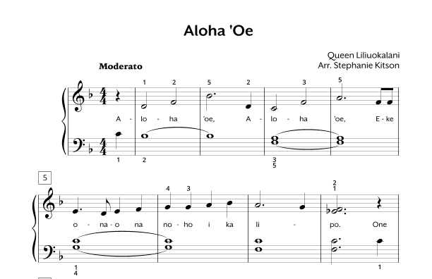 Aloha 'Oe (arr. Stephanie Kitson, Hoffman Academy)