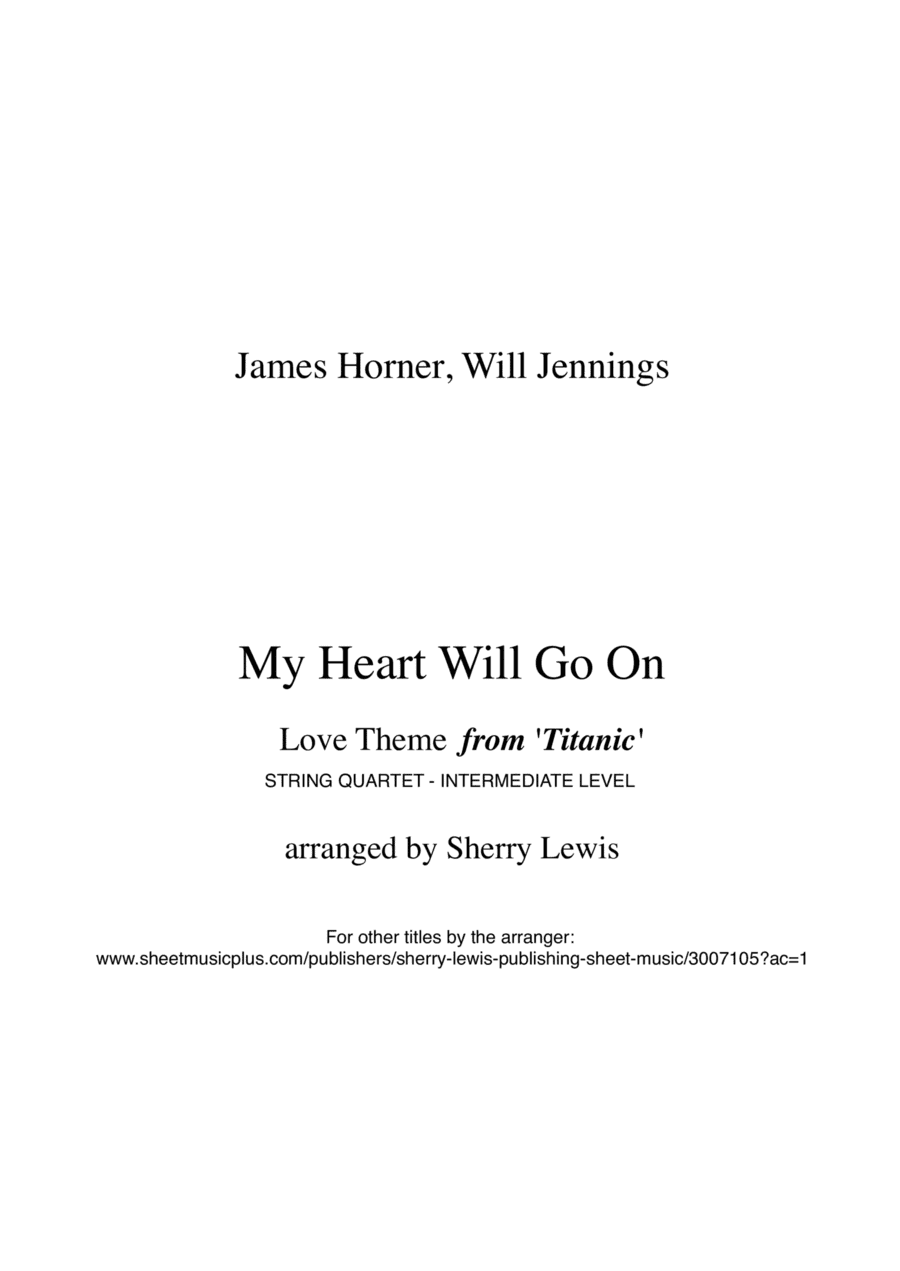 My Heart Will Go On (Love Theme from Titanic) (arr. Sherry Lewis)