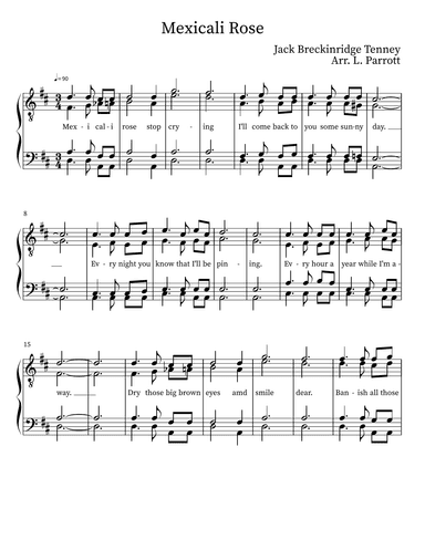 Mexicali Rose (arr. Lincoln Parrott)