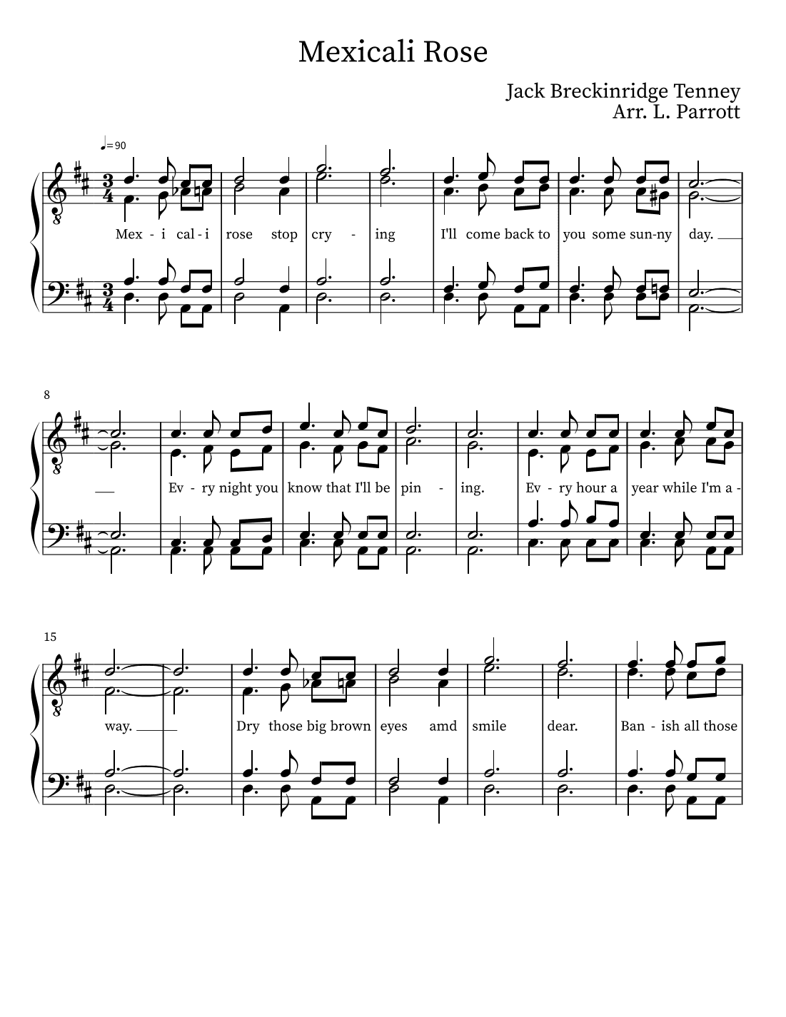 Mexicali Rose (arr. Lincoln Parrott)