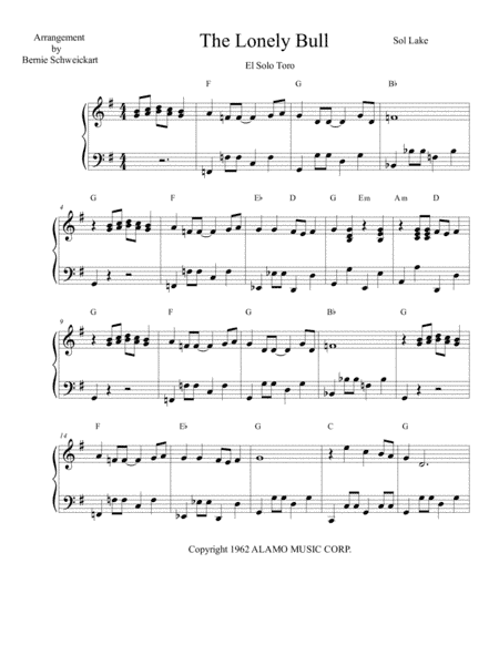 The Lonely Bull (arr. Bernie Schweickart)