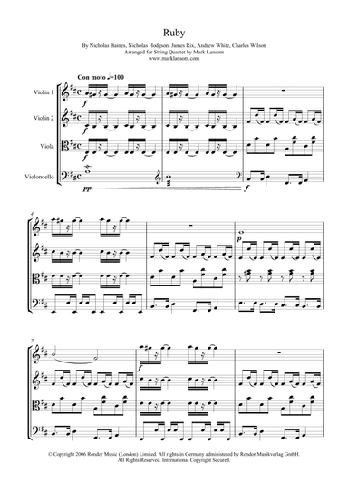 Ruby (arr. Mark Lansom)
