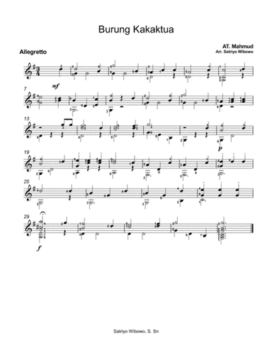 Kakak Tua (arr. Satriyo Wibowo)