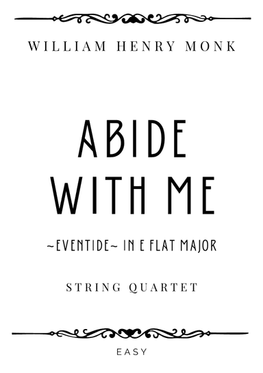 Monk - Abide with Me (Eventide) in E flat Major - Easy (arr. Piacere Music Sheets)