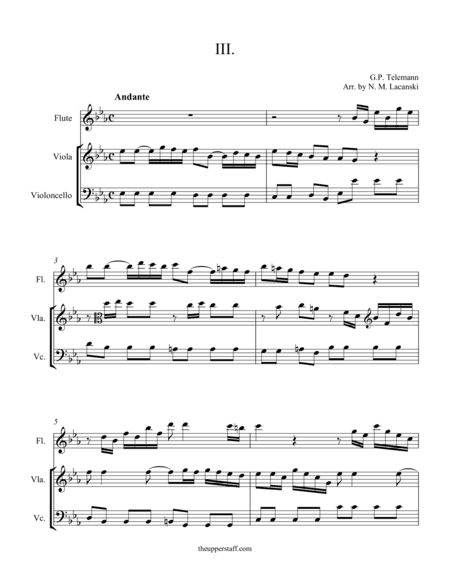 Sonata in C Minor Movement III (arr. Nick Lacanski)