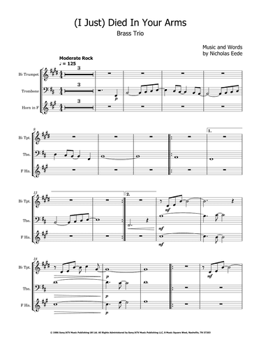 (i Just) Died In Your Arms (arr. David Lartey)