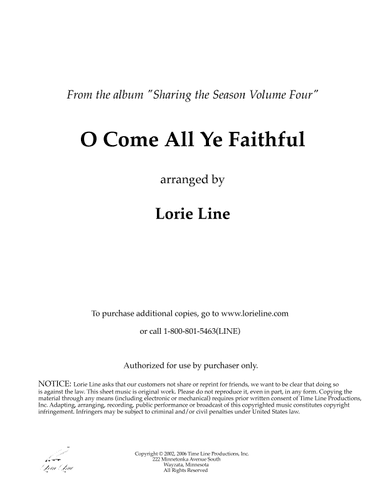 O Come All Ye Faithful (from Sharing The Season IV) (arr. Lorie Line)