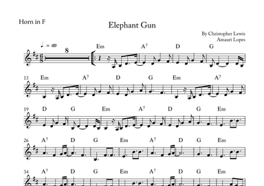 Elephant Gun (arr. Amauri Lopes)