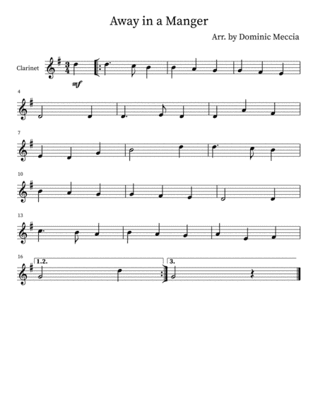 Away In A Manger (arr. Dominic Meccia)