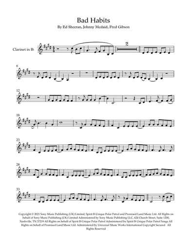 Bad Habits (arr. Robert Moody)