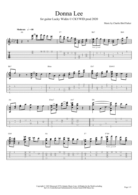 Donna Lee (arr. Lucky Widén)