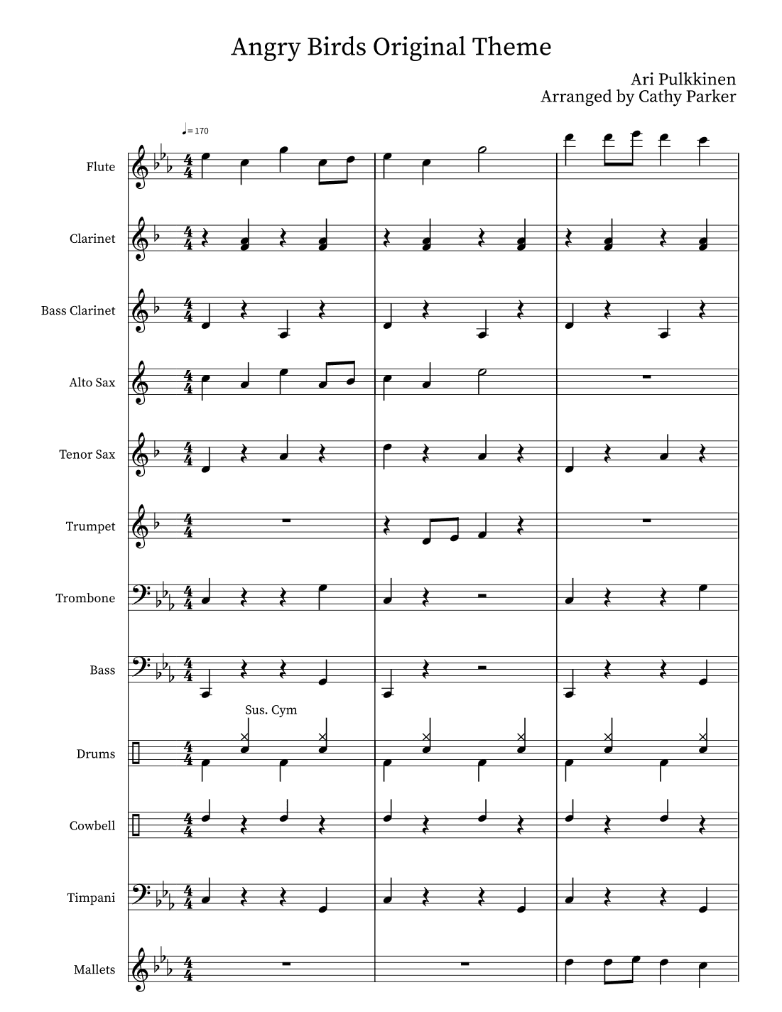 Angry Birds Theme (arr. Cathy Parker)