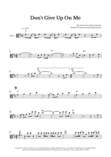 Don't Give Up On Me (arr. Marcos Soares)