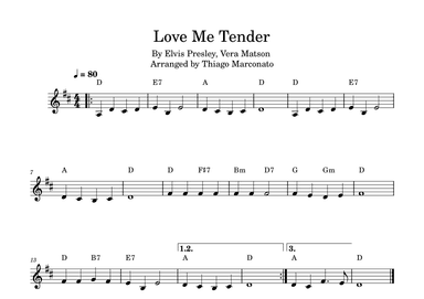 Love Me Tender (arr. Thiago Marconato)