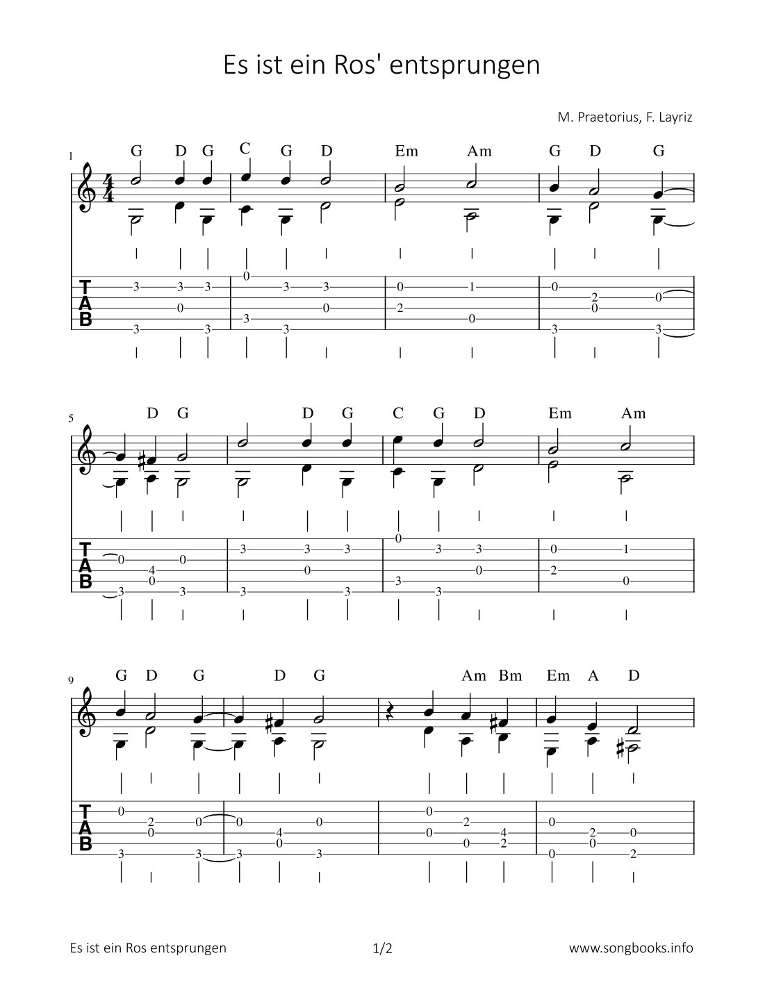 Es ist ein Ros‘ entsprungen (arr. Bettina Schipp)