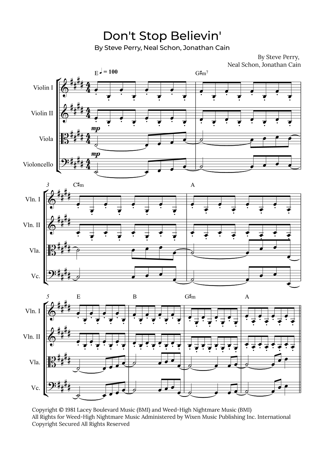 Don't Stop Believin' (arr. Alex Nunes Rodrigues)