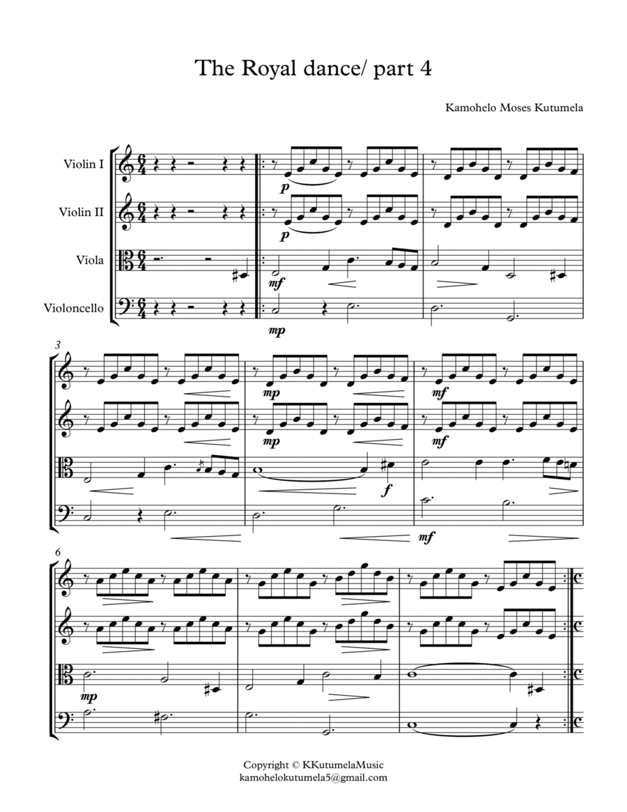 The Royal dance(string quartet
