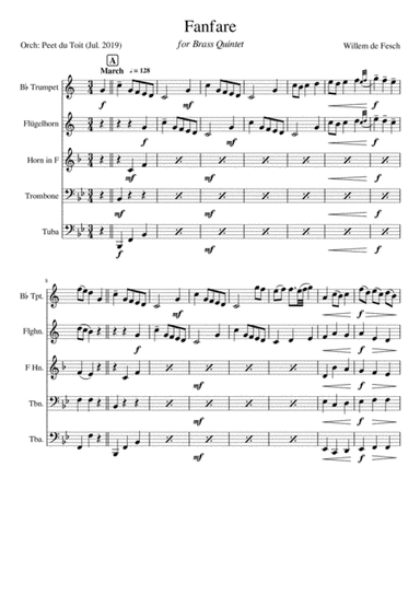 Fanfare - Willem de Fesch (arr. Peet du Toit)