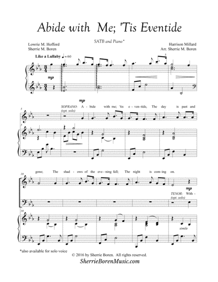 Abide With Me; 'Tis Eventide (arr. Sherrie M. Boren)