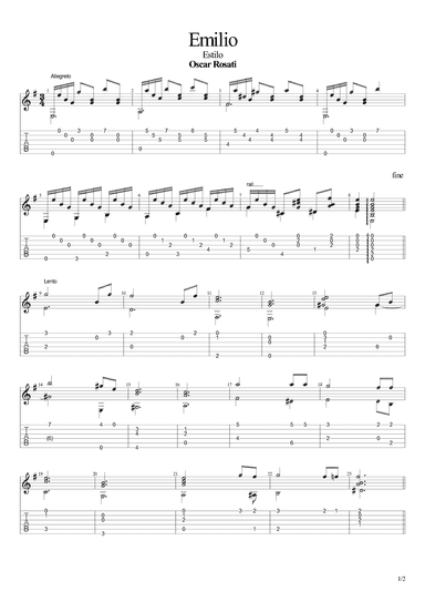 Emilio (Argentine Folk) (arr. Leonardo Ramos)