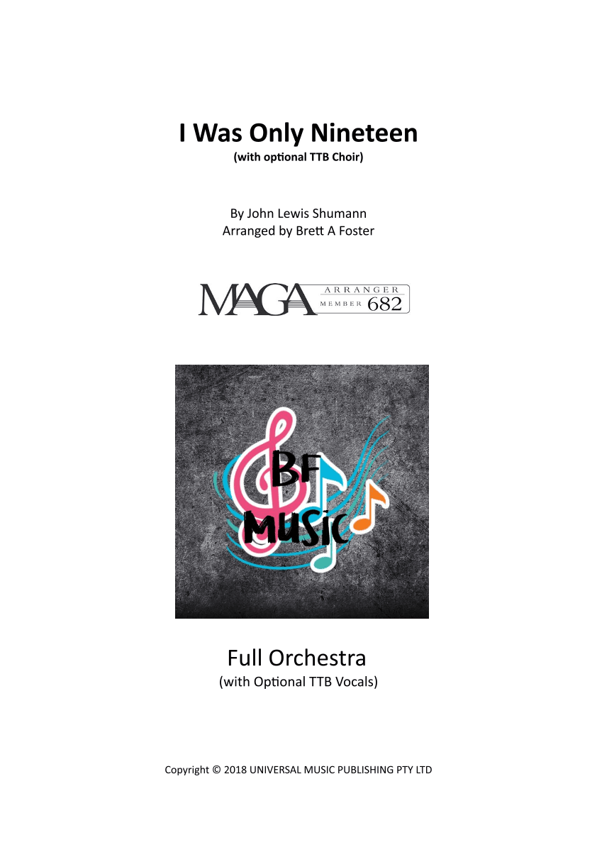 I Was Only Nineteen (arr. Brett A Foster (BF Music))