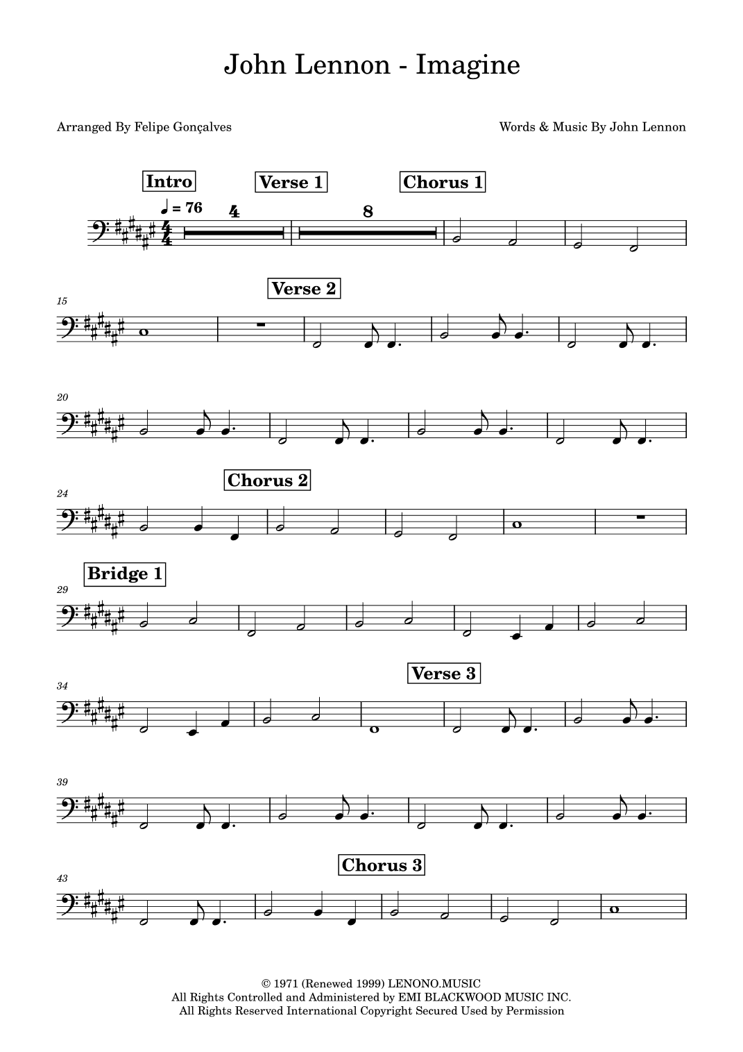 Imagine (arr. Felipe Gonçalves)