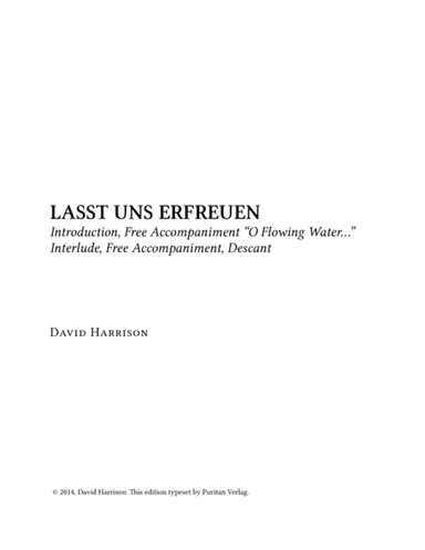 LASST UNS ERFREUEN - Festival Setting (arr. David Harrison)